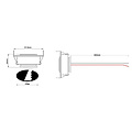 Foco LED inclinable de poca profundidad con orificio de 42 a 47 mm 3,6 W regulable