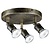 Ceiling lamp rust round 3xGU10 5W LED