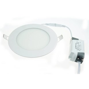 Dalle LED plafond ronde encastrable 6W 120mm diamètre