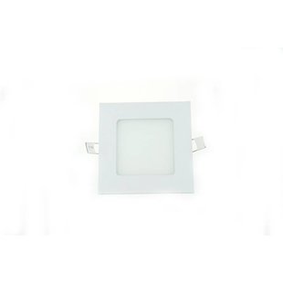 Panel de luz LED 6W empotrable cuadrado 120x120mm blanco