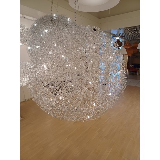 Lámpara colgante esférica cable 120cm diámetro G4x25