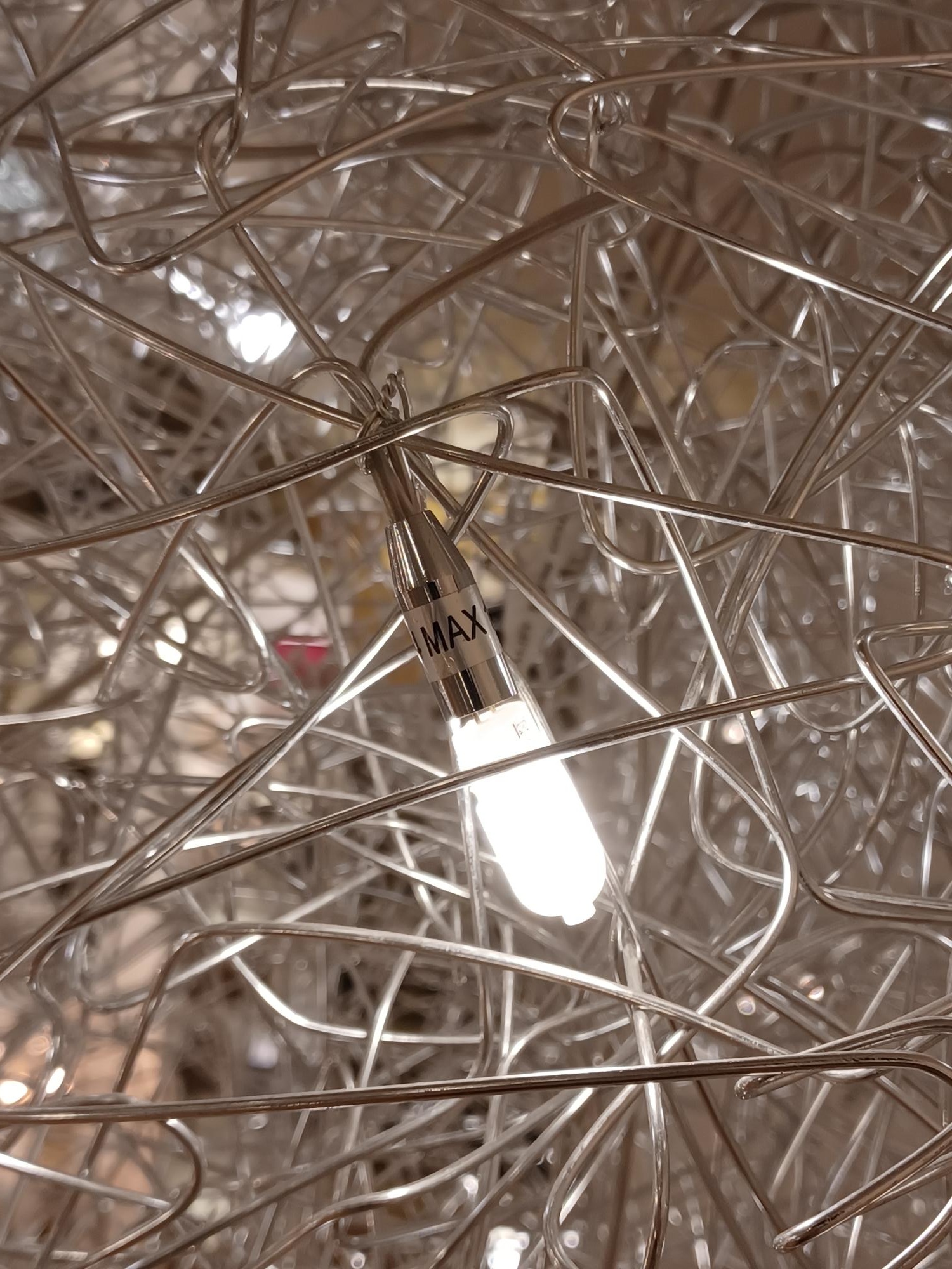 Boule lumineuse en fil de fer LED Ø 60 cm