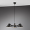 3-koppige hanglamp E27 zwart aluminium modern design