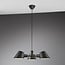Suspension 3 têtes E27 noire, aluminium, IP20, 3x max 28W, câble 300 cm, diamètre 60 cm