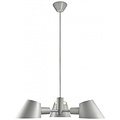 Suspension 3 lumières grise en aluminium, douille E27 max. 28W, hauteur 12 cm, câble 300 cm - source lumineuse non incluse