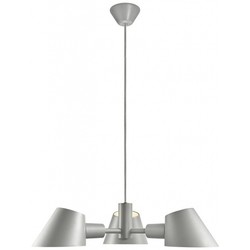 Hängelampe 3-flammig modern grau Aluminium E27-Fassung