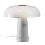 Table lamp with tasteful, refined and Scandinavian minimalism design - opal white