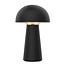 Fantasia Boleto rechargeable LED table lamp, 4.7W 170 lumen 3000K, touch dimmable, USB rechargeable, IP44, matte black, Ø135 x 215 mm
