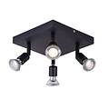 Ceiling lamp square GU10x4 white, gray, bronze, glass 200mm