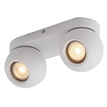 Fantasia Triton adjustable ceiling lamp, 2x GU10, white aluminium, 250x100x125 mm, IP20