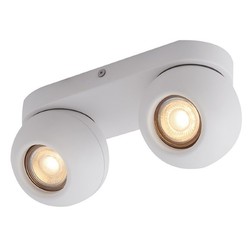 Moderne plafondlamp 2 bollen wit GU10