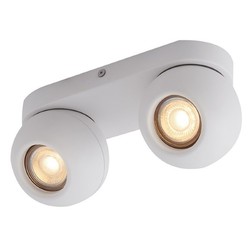 Plafonnier noir 4 spots LED 4x GU10 avec ampoules
