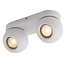 Fantasia Triton adjustable ceiling lamp, 2x GU10, white aluminium, 250x100x125 mm, IP20