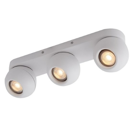Fantasia Triton ceiling lamp with 3 adjustable spots, white, aluminium, GU10 socket (bulb not included)