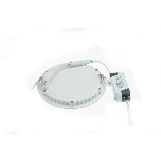 Panel de luz LED 12W redondo empotrable 166mm diametro blanco