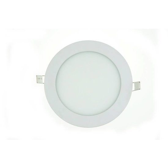 Panel de luz LED 12W redondo empotrable 166mm diametro blanco