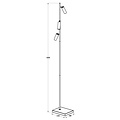 Lampadaire design épuré avec tubes dimmable - noir