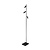 Elegante Design-Stehlampe mit dimmbaren Röhren - schwarz