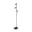Fantasia Lámpara de pie LED Fantasia Lopal con 3 tubos de aluminio negro, 3x 4,5W COB LED, 2700K blanco cálido, regulable, IP20