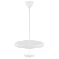 Lámpara colgante de diseño esbelto y elegante, blanca G9