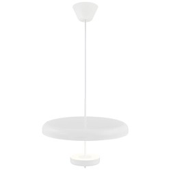 White hanging lamp with 3x G9 fitting, slim design, aluminium