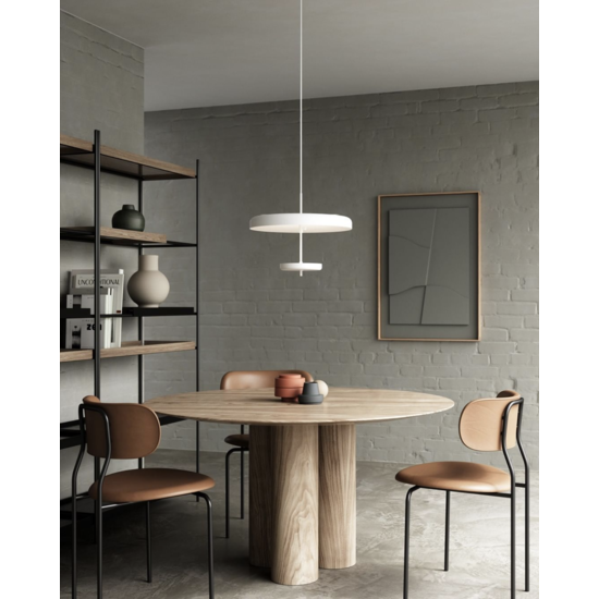 Weiße Pendelleuchte, 3x G9 max. 5W, Aluminium und Kunststoff, IP20, Klasse 2, 45 x 45 x 36,8 cm