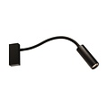 Fantasia Fantasia Lopal LED wall light black, adjustable, 4.5W COB LED 300 lumen, 2700K, dimmable, IP20