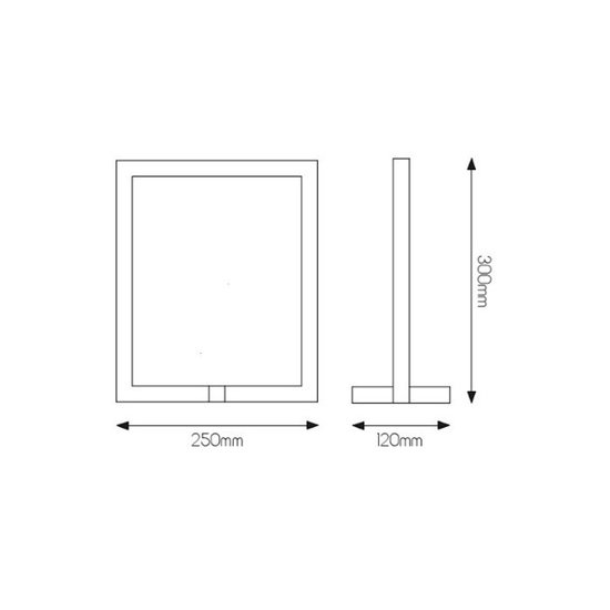 Modern table lamp frame shape white dimmable 5W