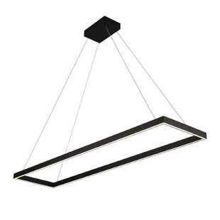 Design hanging lamp rectangle black 30x120cm 53W