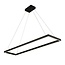 Fantasia GURI lámpara colgante rectangular negra 300x1200mm, LED 53W, 3000K blanco cálido, regulable