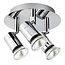 Plafonnier salle de bain rond LED chrome GU10 3x5W inclus