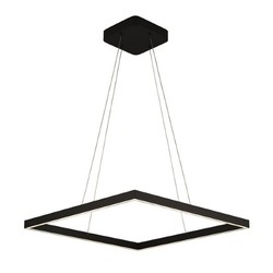 Design hanging lamp square black 60x60 64W