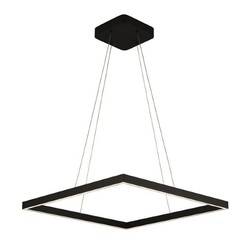 Fantasia GURI lámpara colgante LED cuadrada negra 60x60cm regulable
