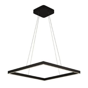 Fantasia GURI LED-Pendelleuchte quadratisch schwarz 60x60cm dimmbar