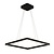 Design pendant lamp square black 60x60 64W