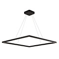 Fantasia GURI lámpara colgante XXL cuadrada negra 900x900mm, LED 98W, 3000K blanco cálido, regulable