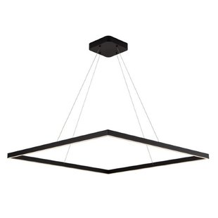 Lámpara colgante de diseño cuadrada negra 90x90 98W