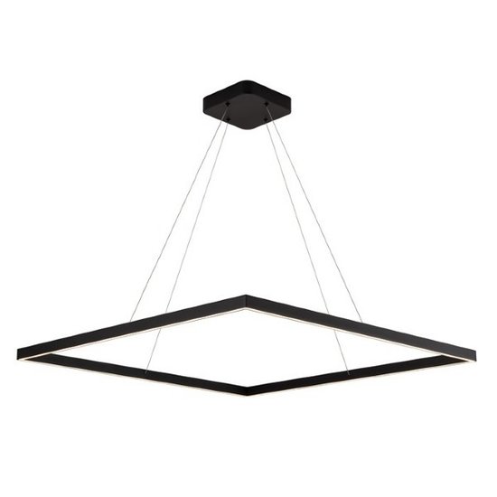 Fantasia Fantasia GURI XXL Pendelleuchte quadratisch schwarz 900x900mm, 98W LED, 3000K warmweiß, dimmbar