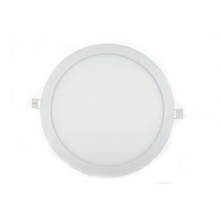 Panel de luz LED 24W redondo empotrable 300mm diametro blanco