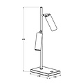Fantasia Lampe de table Fantasia Lopal avec 2 spots LED orientables en aluminium blanc, dimmable au toucher