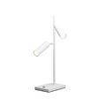 Fantasia Fantasia Lopal Tischlampe mit 2 verstellbaren LED-Spots aus weißem Aluminium, dimmbar per Touch