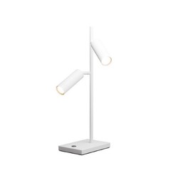 Fantasia Lopal Tischlampe mit 2 verstellbaren LED-Spots, weiß