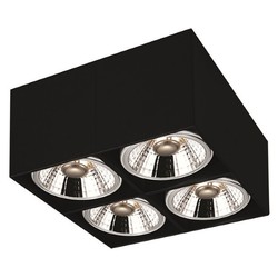 Fantasia Deckenleuchte quadratisch schwarz 4x AR111 LED 12W
