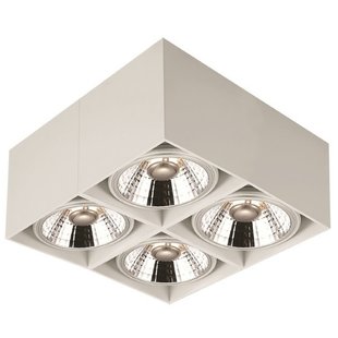 Moderne 4-Punkt-Lampe quadratisch weiß 12W