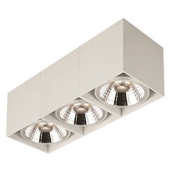 Lámpara moderna de 3 focos rectangular blanca 12W