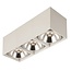 Fantasia Fantasia BOX-3L rechthoekige plafondlamp met 3 dimbare AR111 LED-spots van 12W, wit