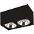 Modern 2 spot lamp rectangle black 12W