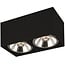 Fantasia Fantasia Box 2L plafonnier rectangulaire noir aluminium, 2x AR111 LED 12W, 2700K, variable
