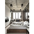 Lampe moderne 2 spots rectangle noir 12W