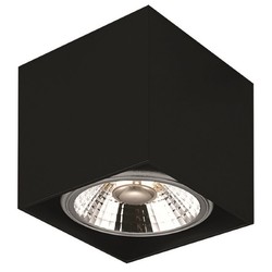 Modern 1 spot lamp rectangle black 12W